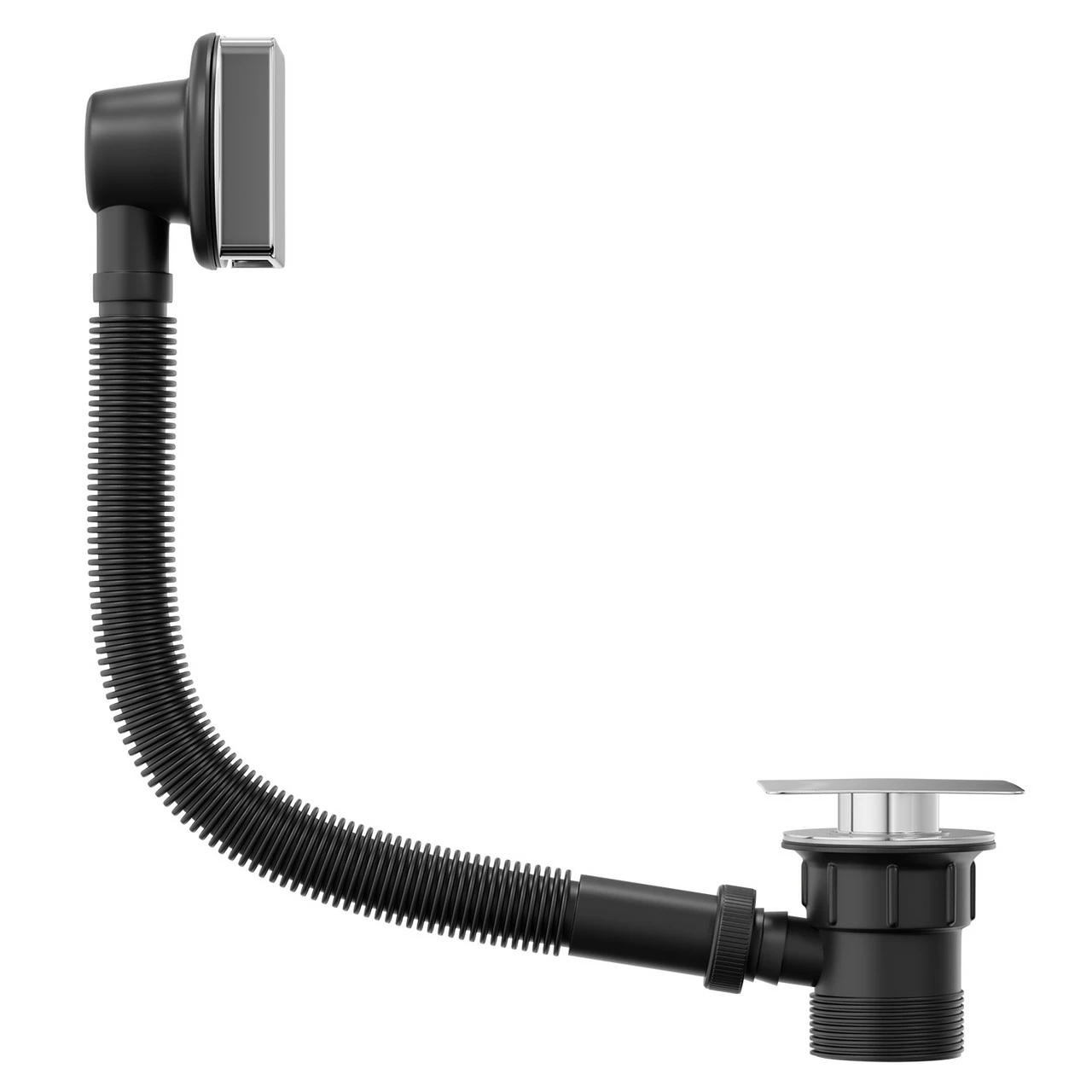 Polished Chrome Square Easy Clean Sprung Click Clack Bath Waste - Image 4