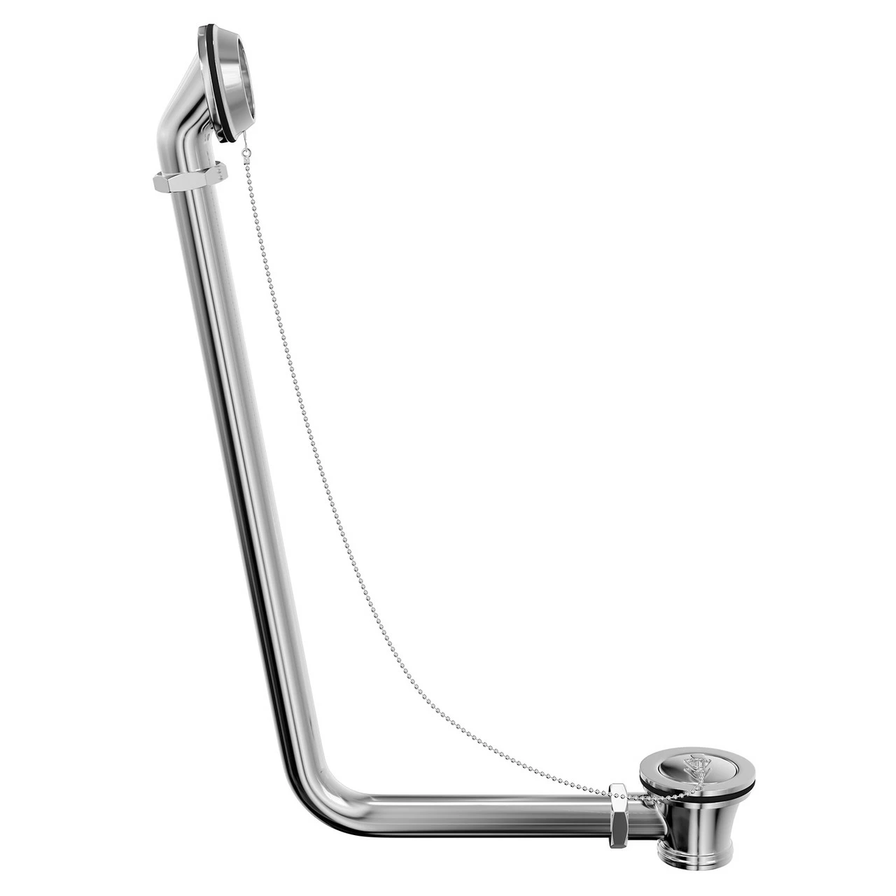 Polished Chrome Traditional Luxury Exposed Retainer Bath Tub Waste - Image 4
