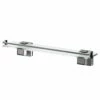 PushLoc Polished Chrome And Glass Wall Mounted Vanity Shelf