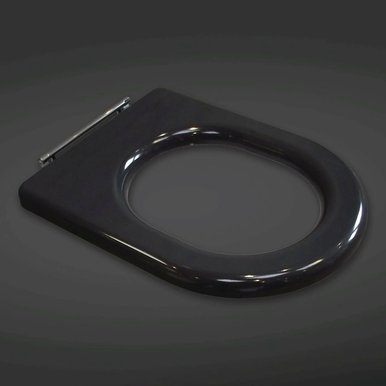 RAK Compact Anthracite Grey Doc M Seat Without Lid For Rimless Toilet Pan - COMSEATSNANTH