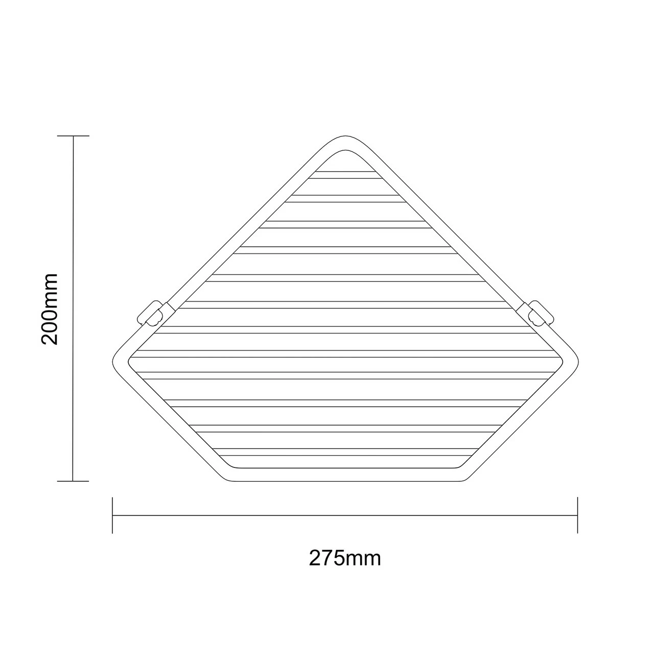 Selena Polished Chrome 2 Tier Wall Mounted Corner Basket - Image 6