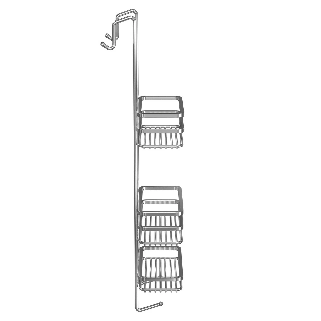 Selena Polished Chrome 3 Tier Hanging Shower Caddy - Image 4