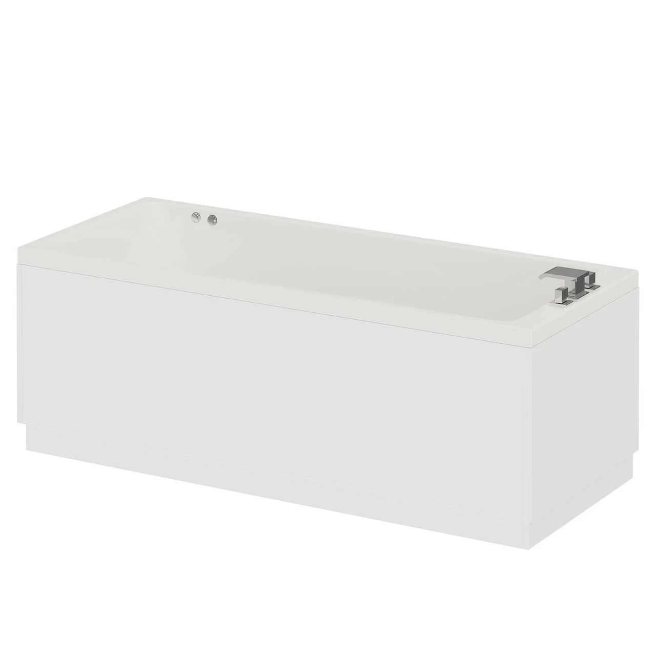 Slim Edge 1700mm X 700mm 12 Jet Chrome Flat Jet Single Ended Whirlpool Bath - Image 2