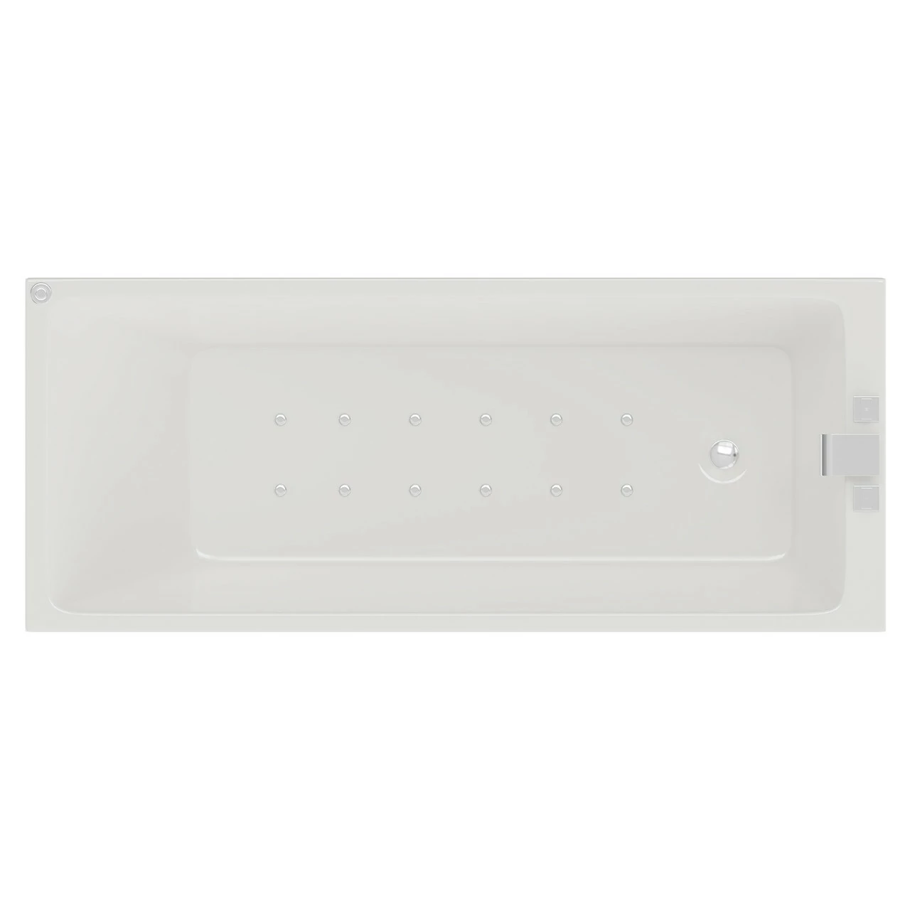 Slim Edge 1700mm X 750mm 12 Jet Chrome Easifit Single Ended Spa Bath