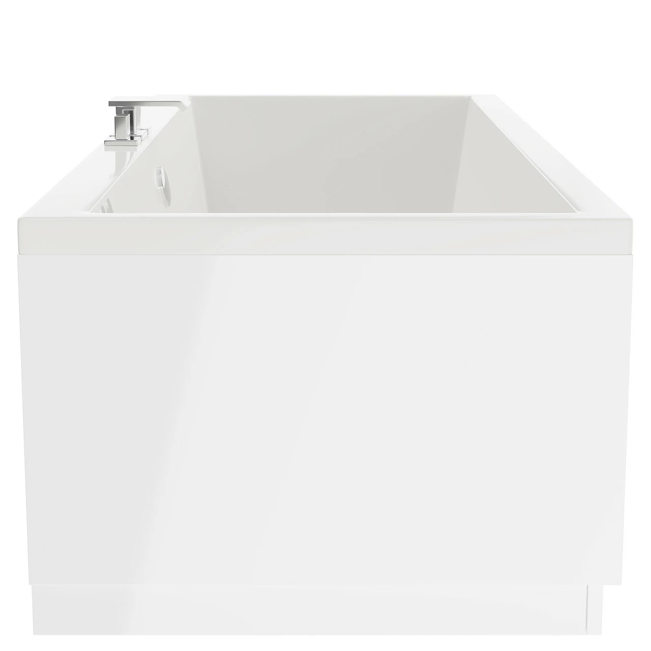 Slim Edge 1700mm X 750mm 12 Jet Chrome Flat Jet Double Ended Whirlpool Bath - Image 5