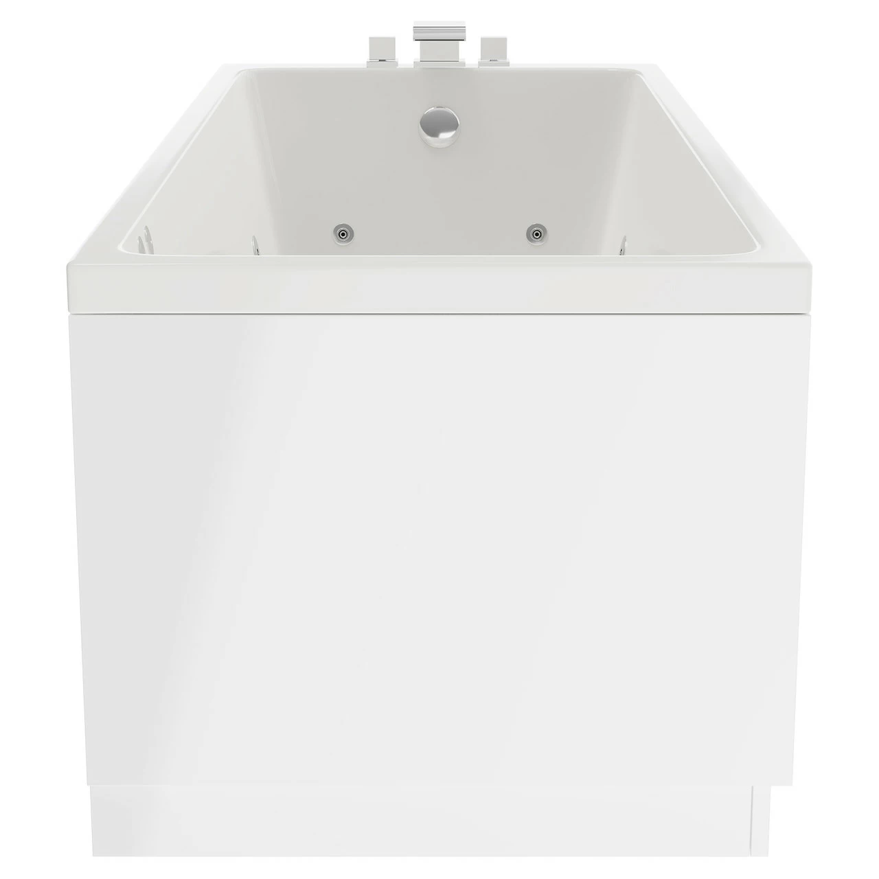 Slim Edge 1700mm X 750mm 12 Jet Chrome Flat Jet Single Ended Whirlpool Bath - Image 5