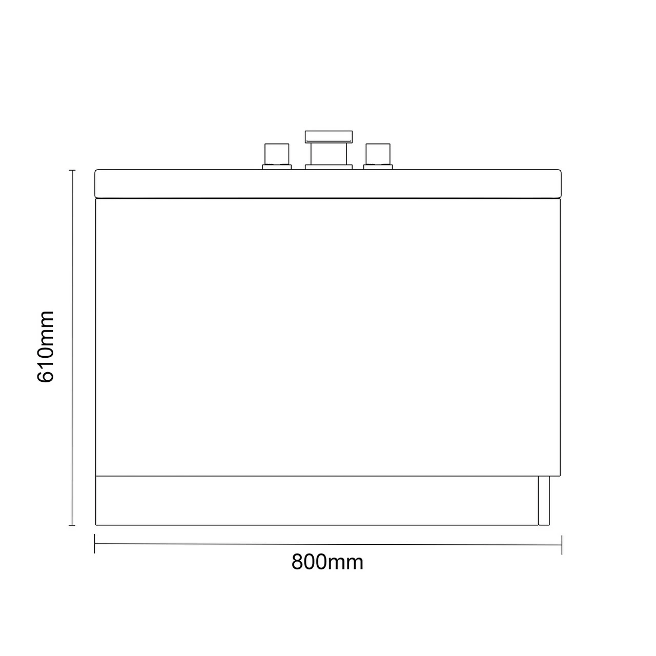 Slim Edge 1700mm X 800mm Straight Single Ended Bath - Image 6