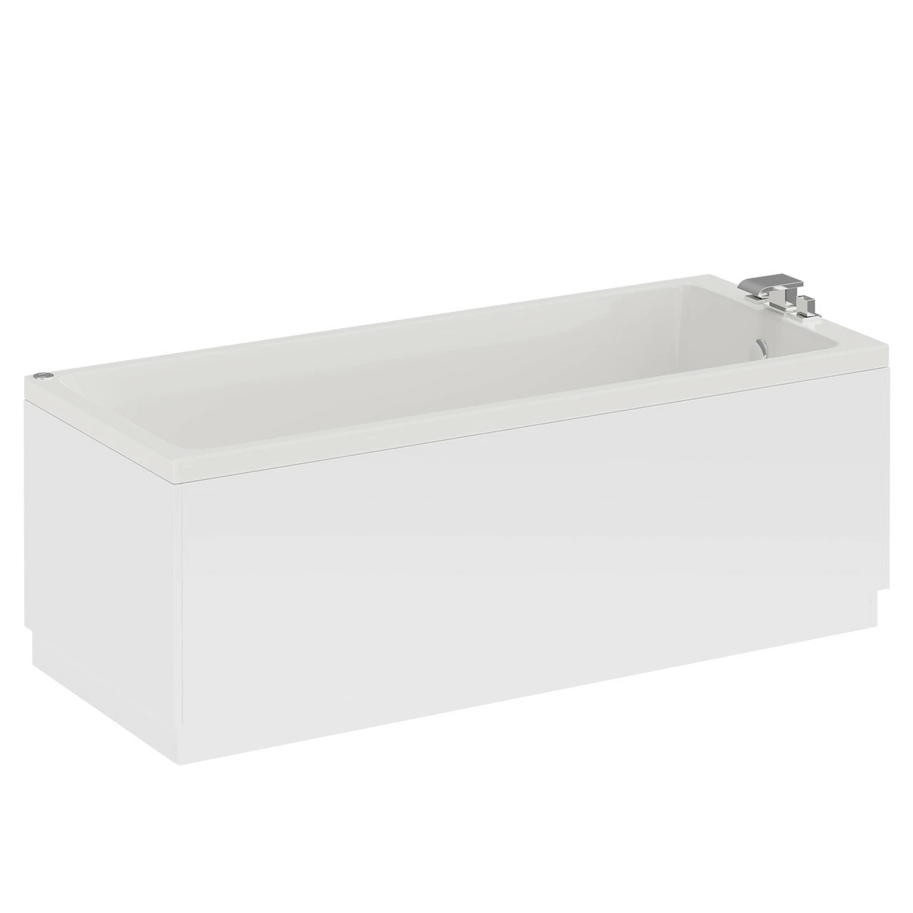 Slim Edge 1800mm X 800mm 12 Jet Chrome Easifit Single Ended Spa Bath - Image 3