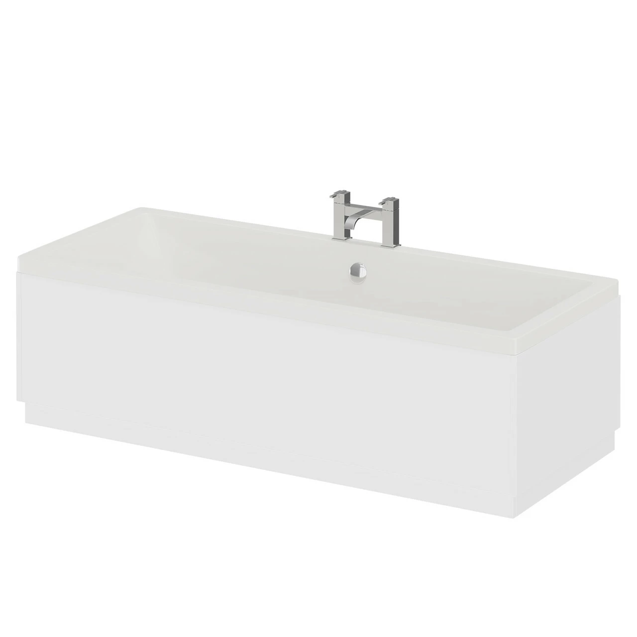 Square 1700mm X 700mm 12 Jet Easifit Double Ended Spa Bath - Image 2