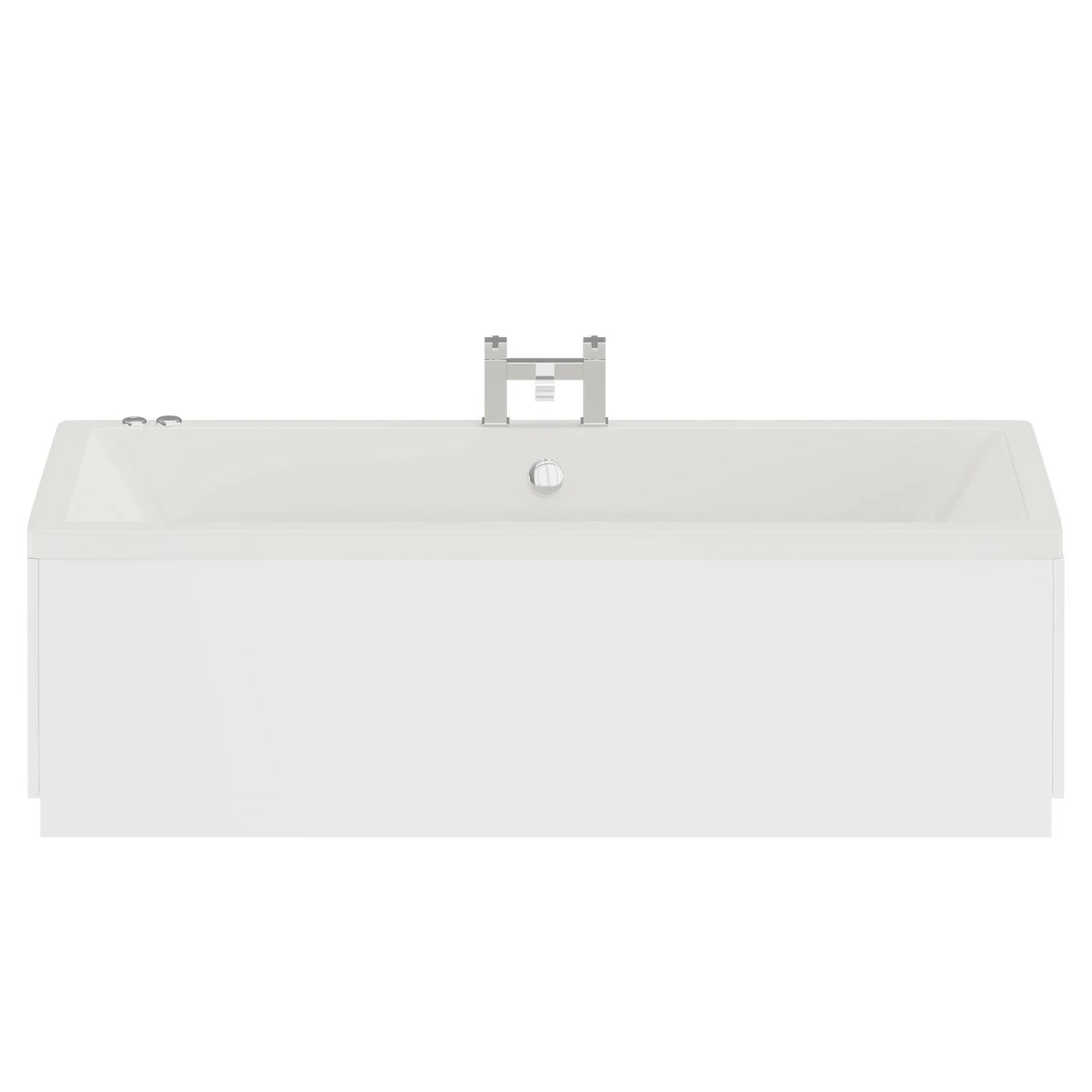 Square 1700mm X 700mm 6 Jet Chrome V-Tec Double Ended Whirlpool Bath - Image 4