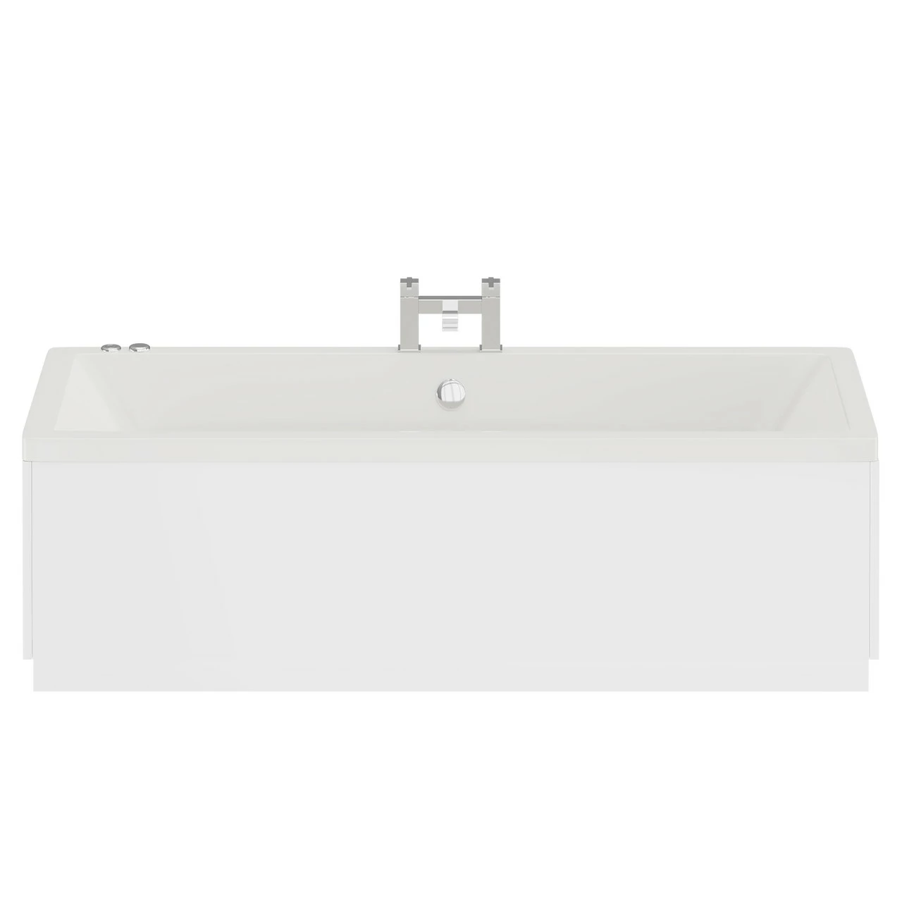 Square 1800mm X 800mm 12 Jet Chrome V-Tec Double Ended Whirlpool Bath - Image 4