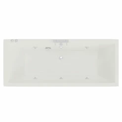 Square 1800mm X 800mm 6 Jet Chrome V-Tec Double Ended Whirlpool Bath