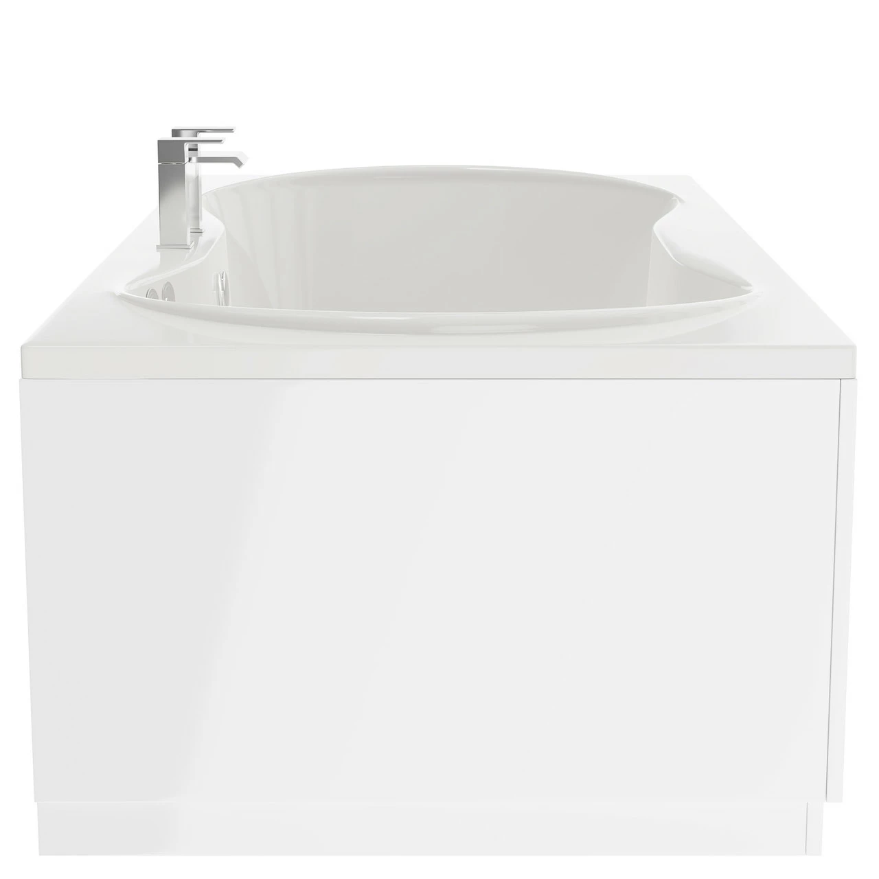 Strata Duo XL 1800mm X 900mm 12 Jet Chrome Flat Jet Double Ended Whirlpool Bath - Image 5