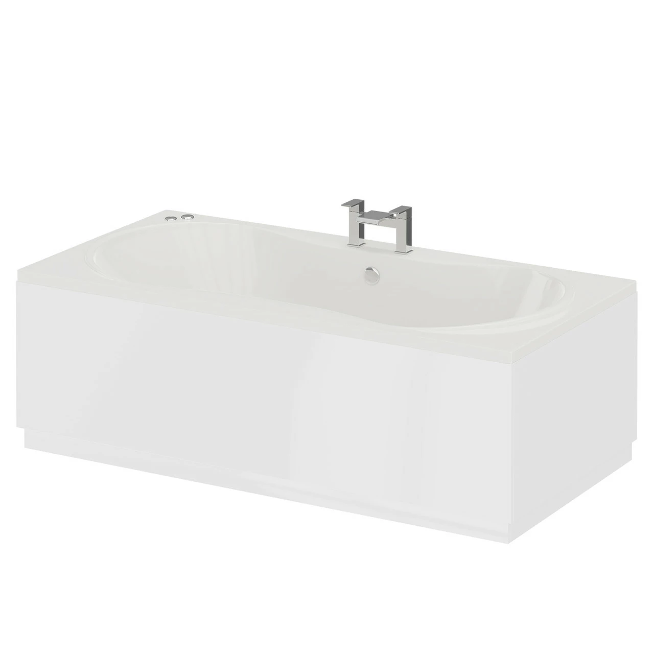 Strata Duo XL 1800mm X 900mm 12 Jet Chrome V-Tec Double Ended Whirlpool Bath - Image 2