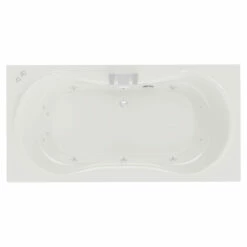 Strata Duo XL 1800mm X 900mm 12 Jet Chrome V-Tec Double Ended Whirlpool Bath