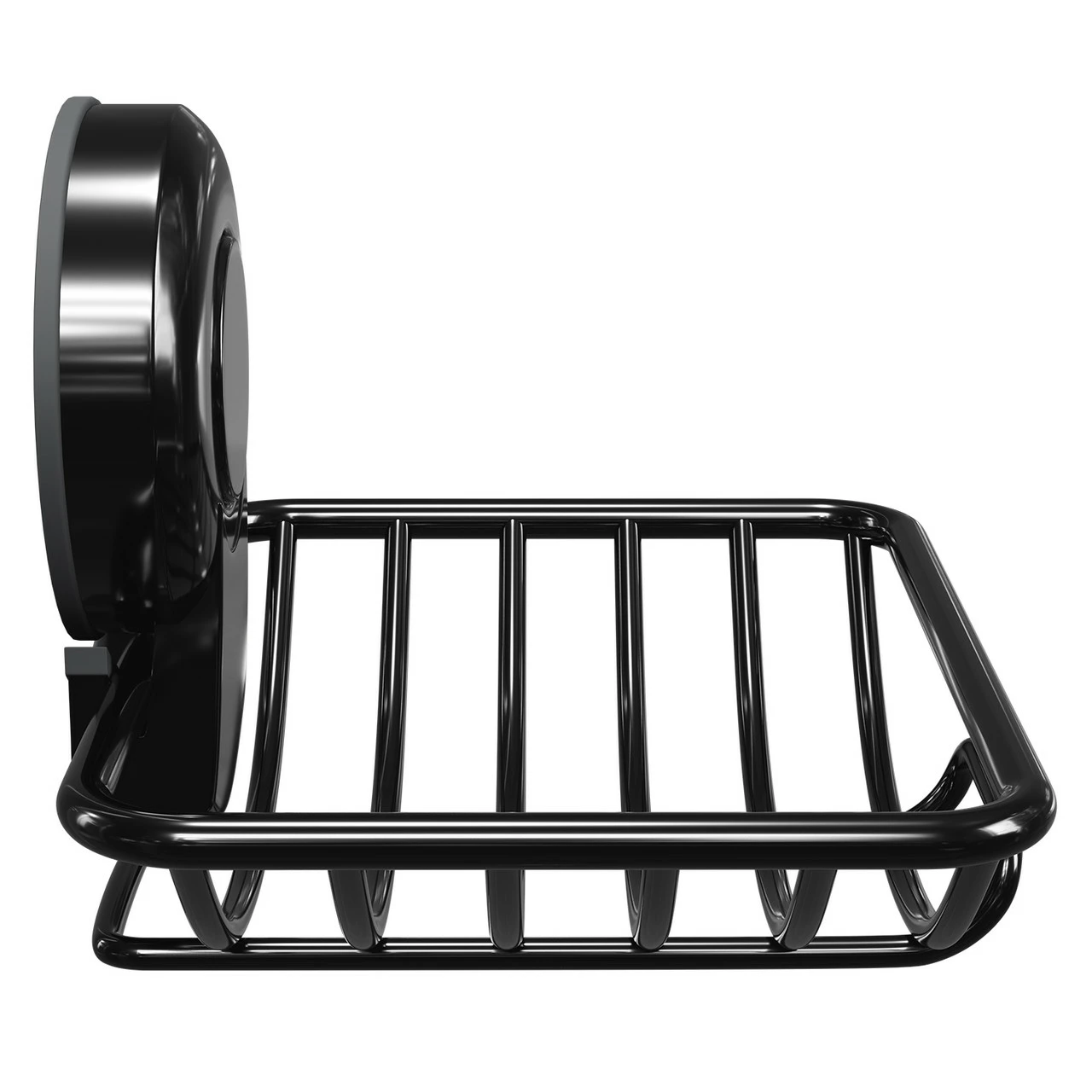SuctionLoc Black Wall Mounted Soap Basket - Image 4