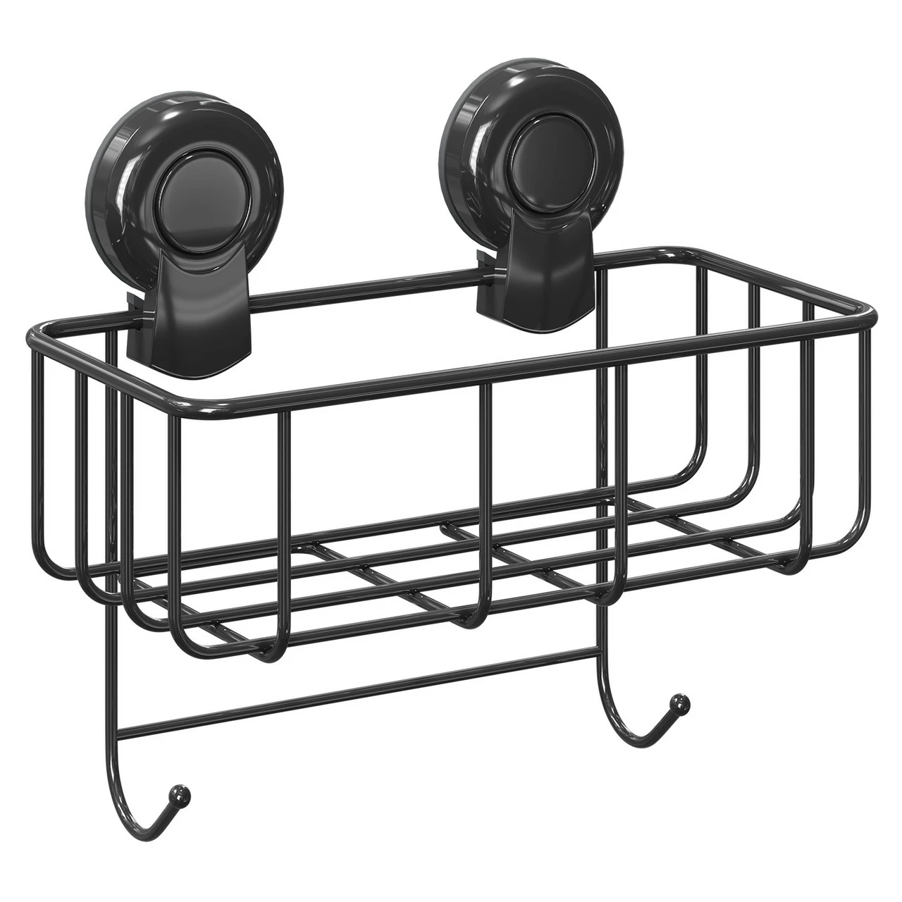 SuctionLoc Black Wall Mounted Sponge Basket - Image 3