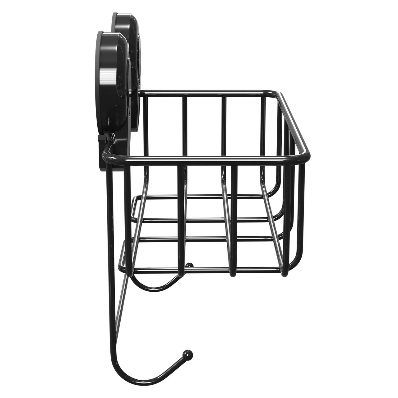 SuctionLoc Black Wall Mounted Sponge Basket - Image 4