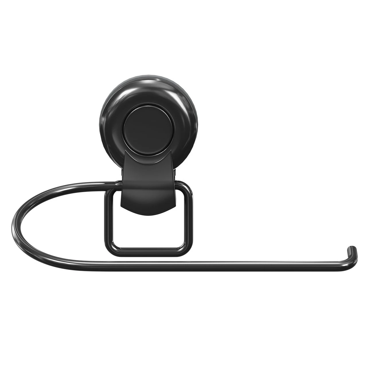 SuctionLoc Black Wall Mounted Toilet Roll Holder - Image 2