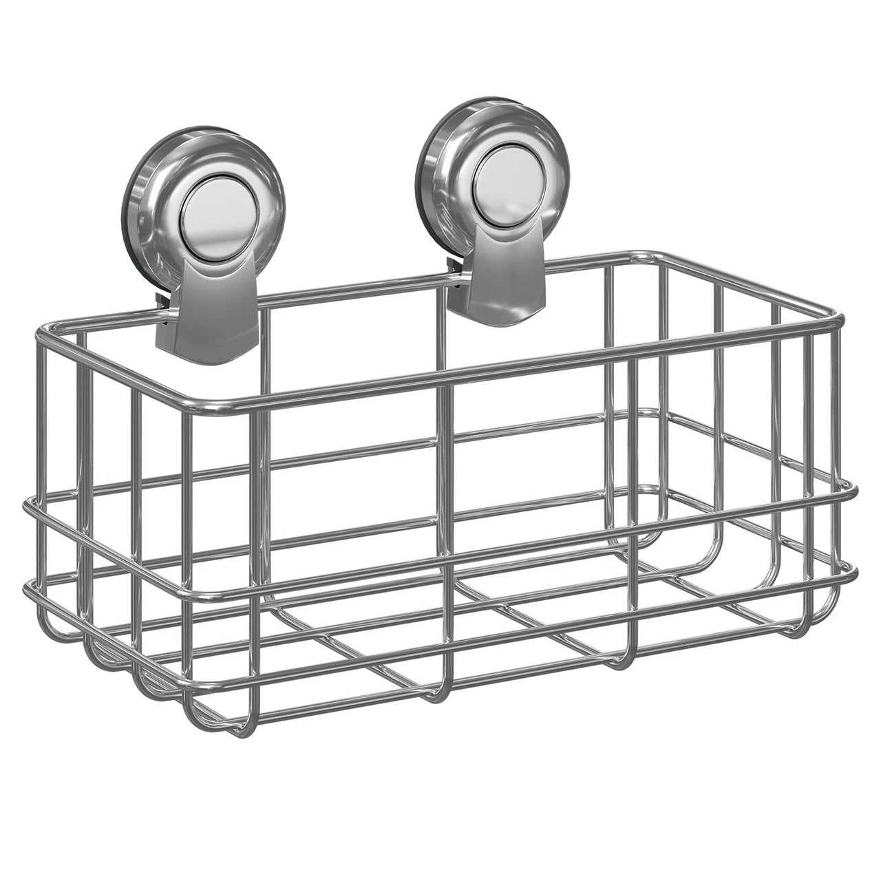 SuctionLoc Chrome Wall Mounted Bottle Basket - Image 3