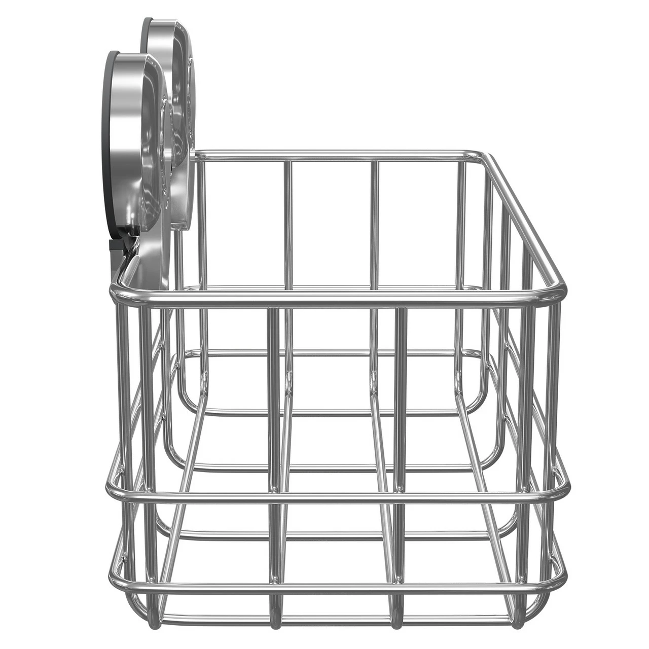 SuctionLoc Chrome Wall Mounted Bottle Basket - Image 4