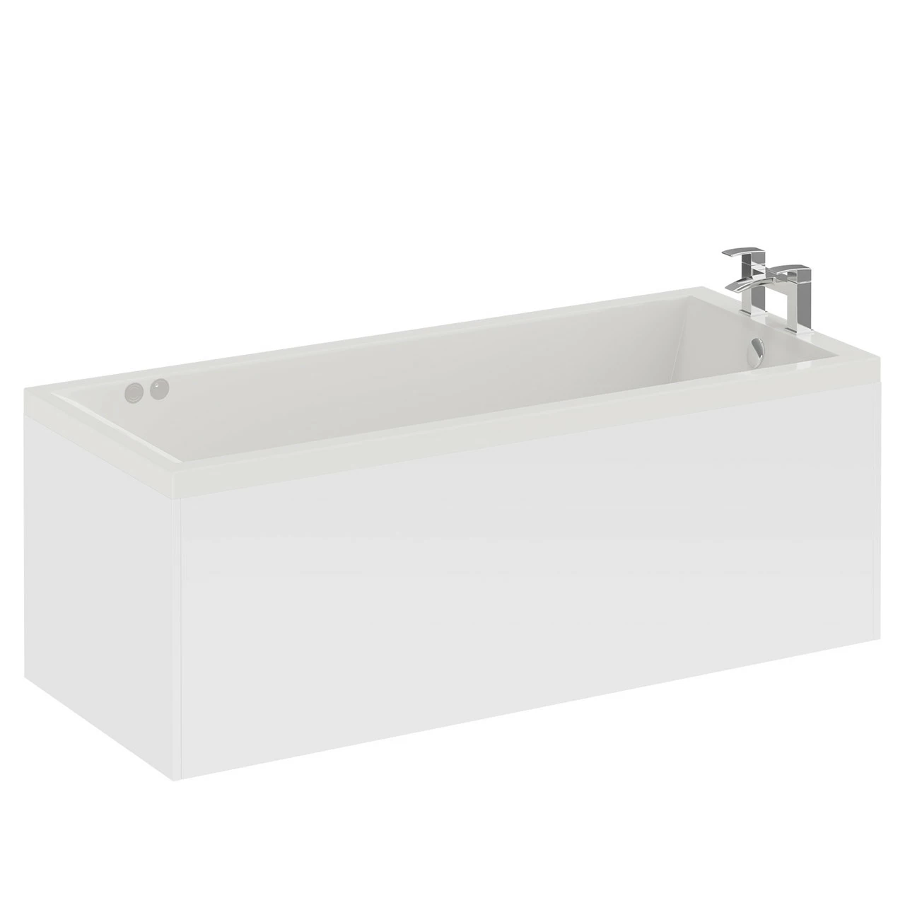 Summit 1800mm X 800mm 12 Jet Chrome Flat Jet Single Ended Whirlpool Bath - Image 3