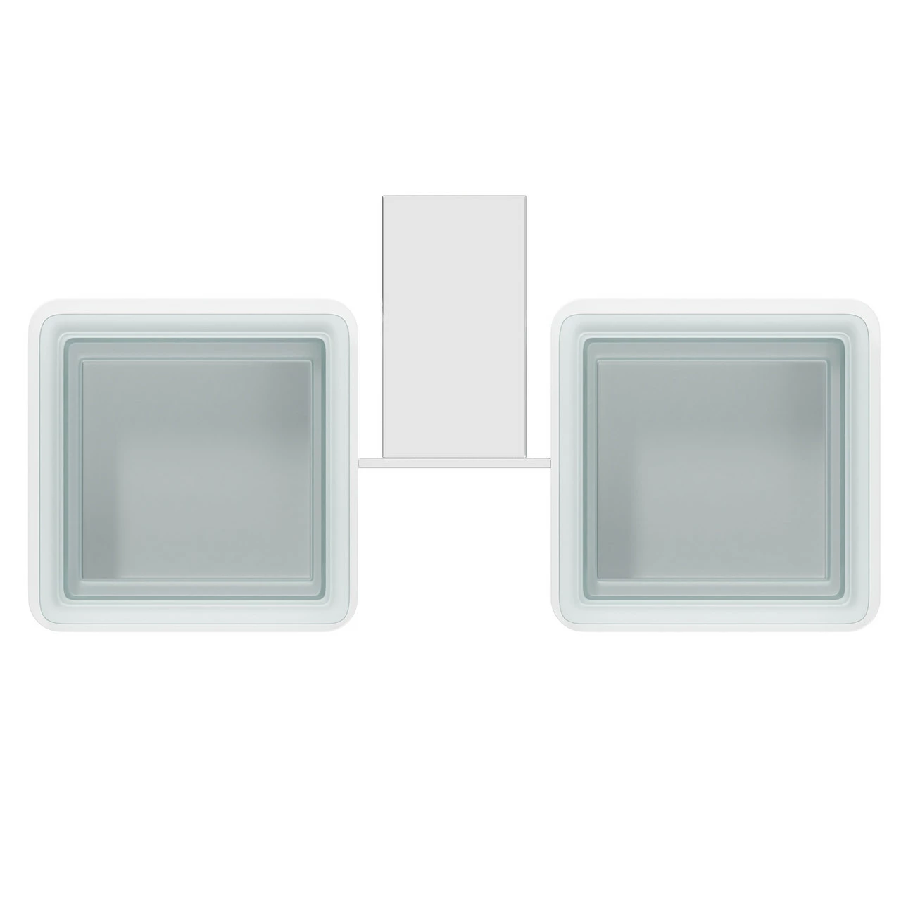 Taurus Polished Chrome And Frosted Glass Wall Mounted Double Bathroom Tumbler - Image 5