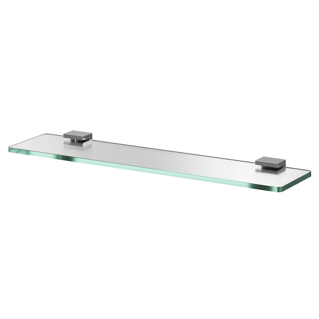 Taurus Polished Chrome And Frosted Glass Wall Mounted Vanity Shelf