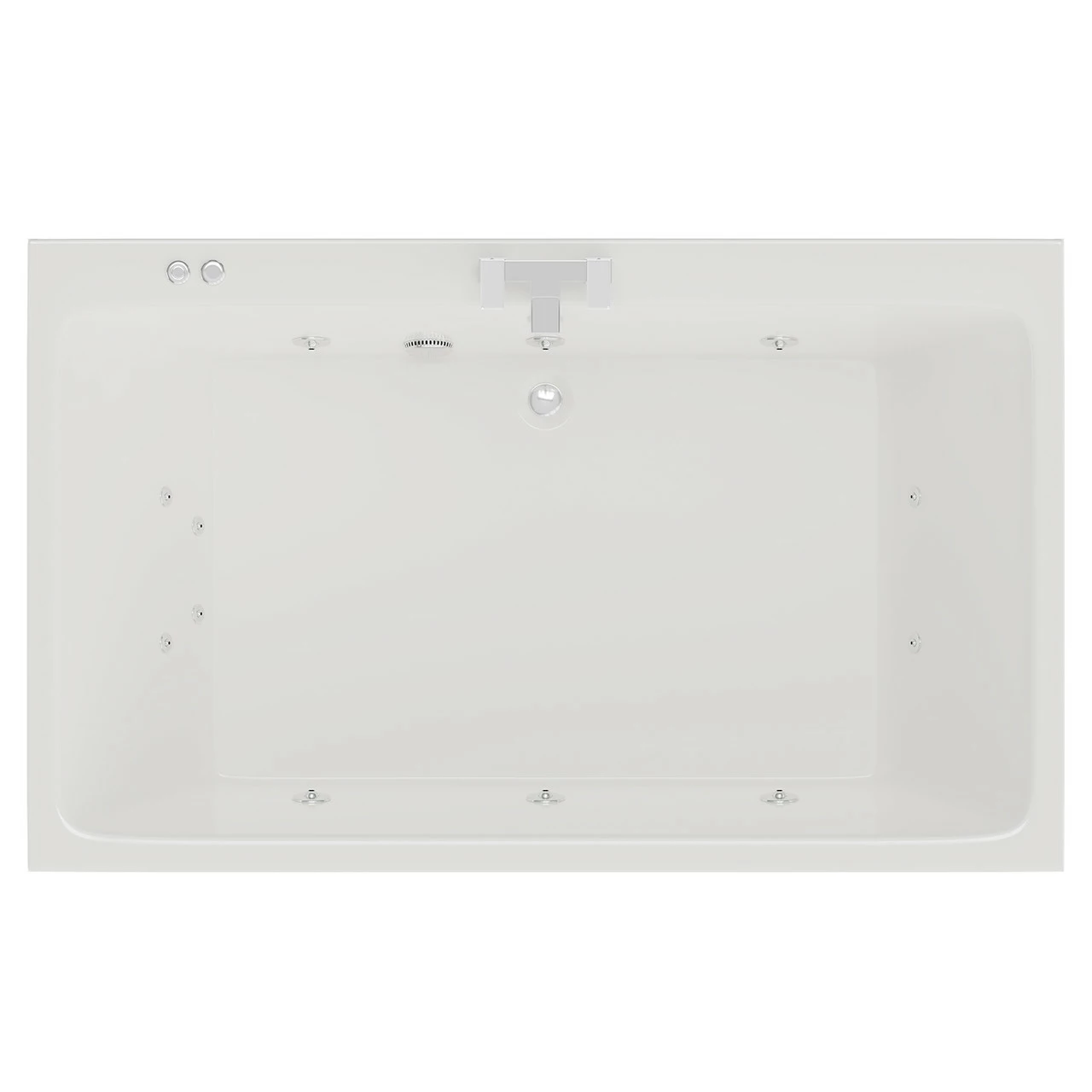 Verna 1800mm X 1100mm 12 Jet Chrome V-Tec Double Ended Whirlpool Bath