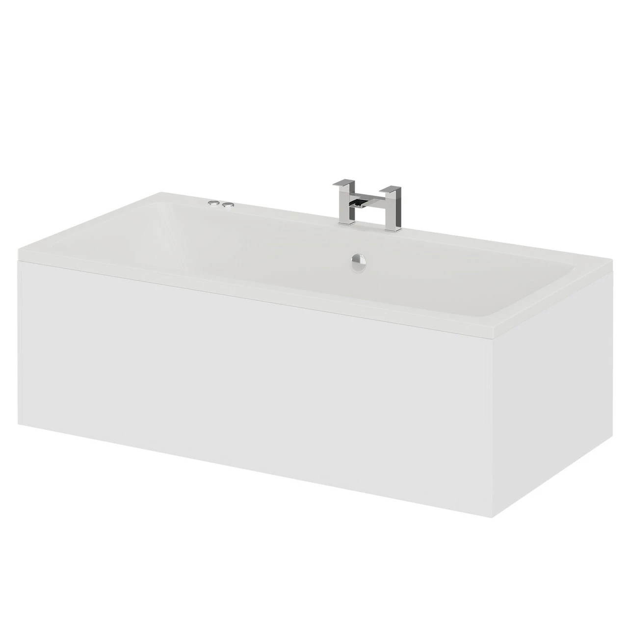 Verna 1800mm X 900mm 6 Jet Chrome V-Tec Double Ended Whirlpool Bath - Image 2