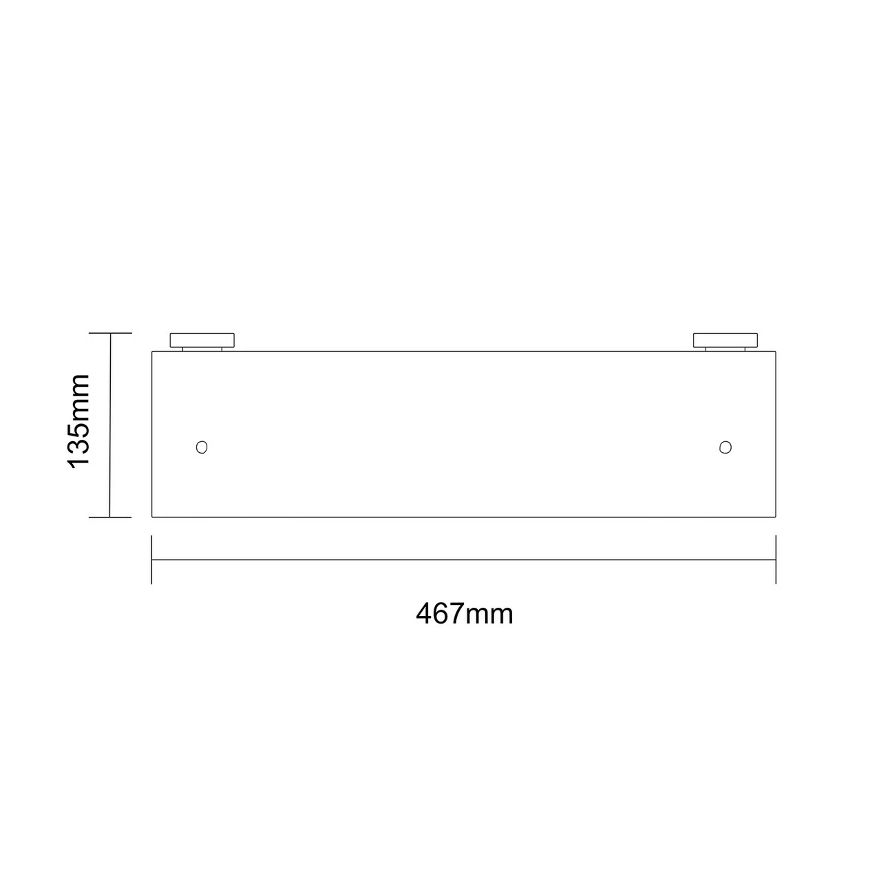 Virgo Polished Chrome And Glass Wall Mounted Vanity Shelf - Image 6