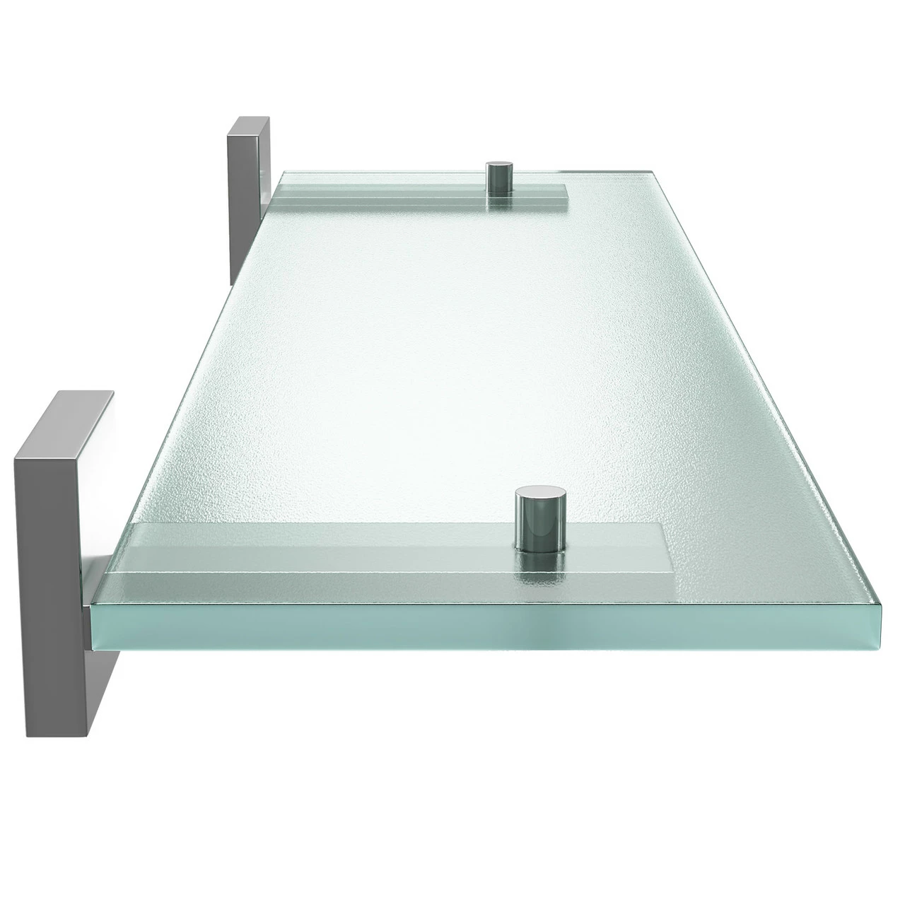 Virgo Polished Chrome And Glass Wall Mounted Vanity Shelf - Image 4