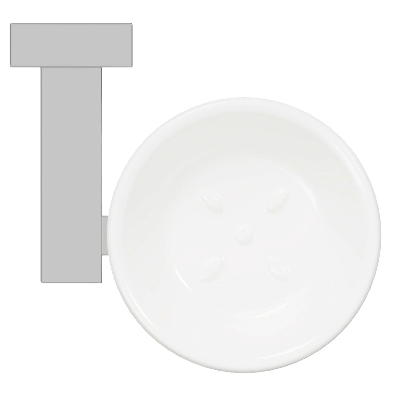 Virgo Polished Chrome And White Ceramic Wall Mounted Soap Dish - Image 5