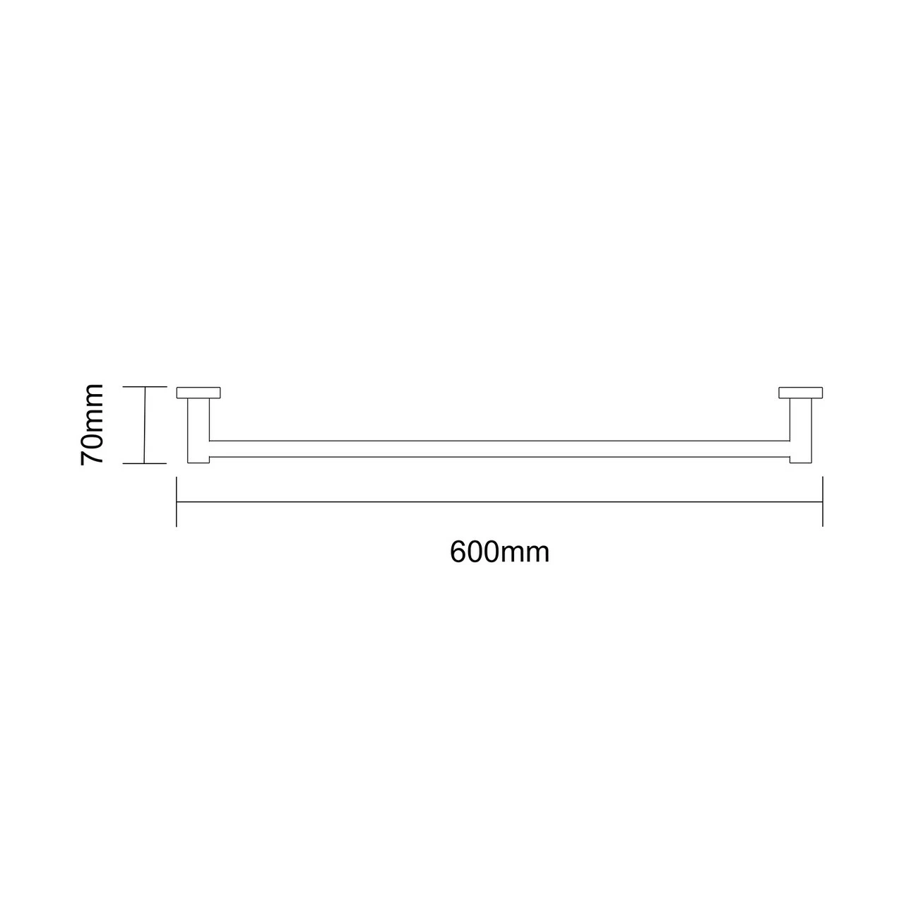 Virgo Polished Chrome Wall Mounted Towel Rail - Image 6