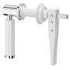 White Ceramic Modern Cistern Flush Lever