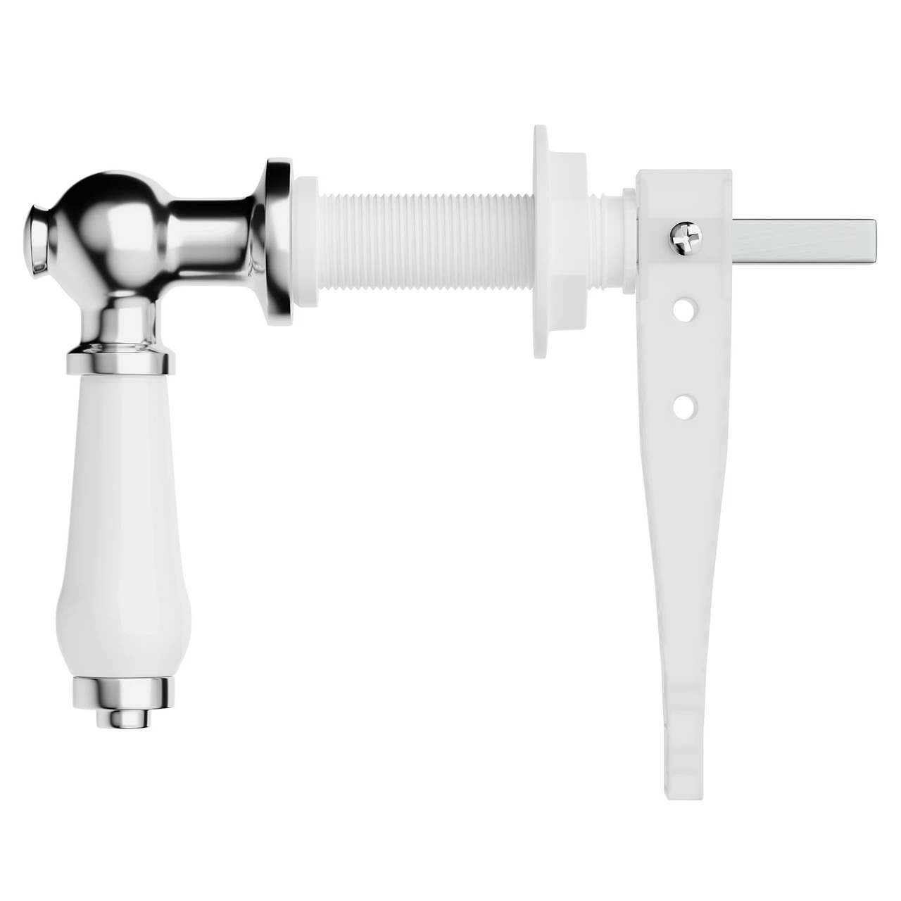Windsor. White Ceramic Traditional Cistern Flush Lever - Image 2