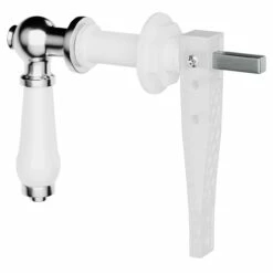 Windsor. White Ceramic Traditional Cistern Flush Lever