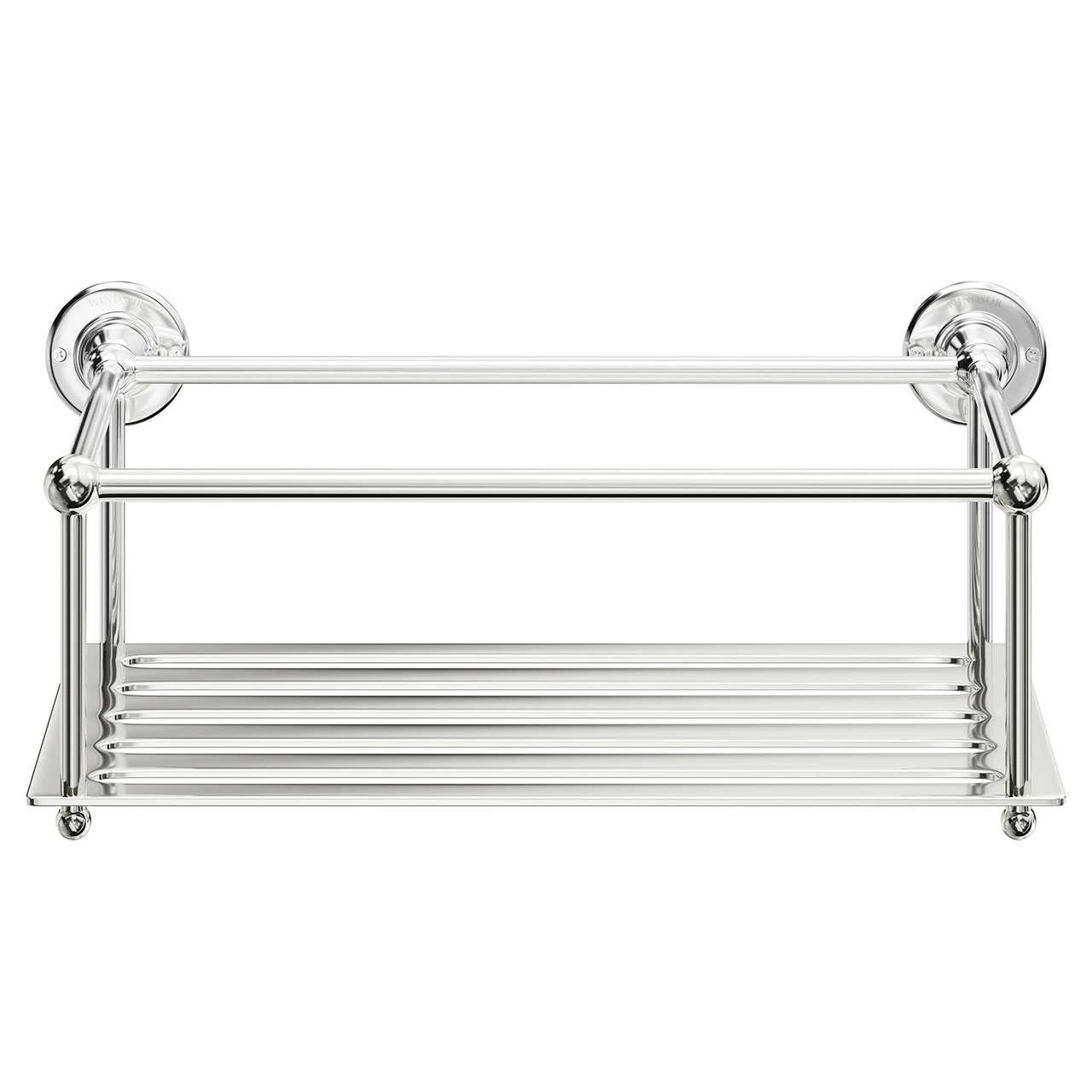 Windsor. Windsor 1930 Traditional Polished Chrome Wall Mounted Large Bottle Basket - Image 2